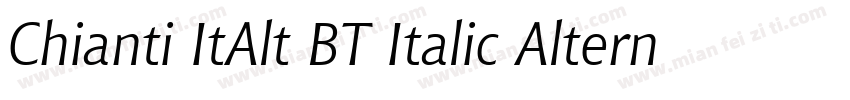 Chianti ItAlt BT Italic Alternate字体转换